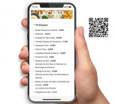 Carta digital con código QR